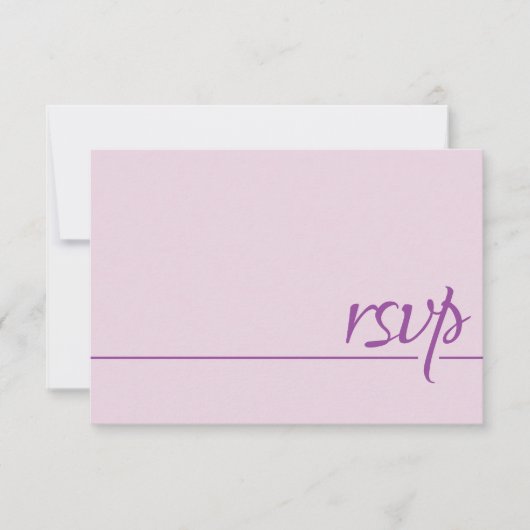 Eenvoudige kalligrafie RSVP Blush Pink (Voorkant)