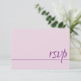 Eenvoudige kalligrafie RSVP Blush Pink Kaartje