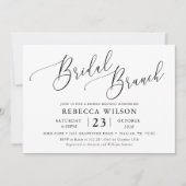 Eenvoudige kalligrafie Rustic Bridal Brunch Uitnod Kaart (Voorkant)