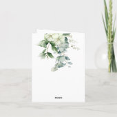 Eenvoudige kalligrafie Rustic Greenery Floral Wedd (Achterkant)