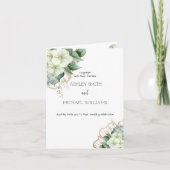Eenvoudige kalligrafie Rustic Greenery Floral Wedd (Voorkant)