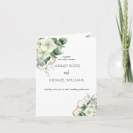 Eenvoudige kalligrafie Rustic Greenery Floral Wedd