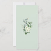 Eenvoudige kalligrafie Rustic Greenery Floral Wedd Bedankkaart (Achterkant)