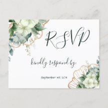 Eenvoudige kalligrafie Rustic Greenery Floral Wedd