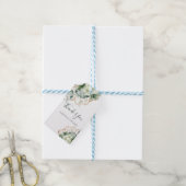 Eenvoudige kalligrafie Rustic Greenery Floral Wedd Cadeaulabel (Met Touw)