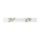 Eenvoudige kalligrafie Rustic Greenery Floral Wedd Uitnodigingen Wikkel (Vlak)