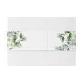 Eenvoudige kalligrafie Rustic Greenery Floral Wedd Uitnodigingen Wikkel (Achterkant Voorbeeld)