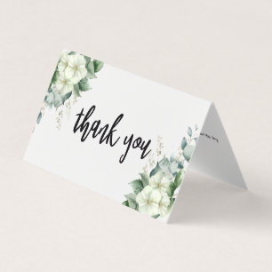 Eenvoudige kalligrafie Rustic Greenery Floral Wedd Visitekaartje