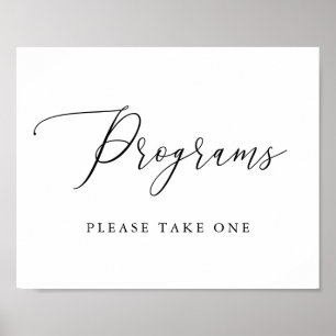 Eenvoudige kalligrafie Rustic Programms Sign Poster