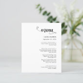 Eenvoudige kalligrafie Rustic Wedding Menus (Staand voorkant)