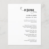 Eenvoudige kalligrafie Rustic Wedding Menus (Voorkant)