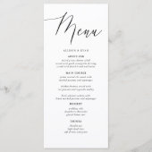 Eenvoudige kalligrafie Rustic Wedding Menus Menu (Voorkant)