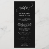Eenvoudige kalligrafie Rustic Wedding Menus Menu (Voorkant)