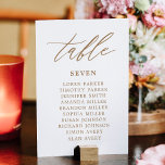 Eenvoudige kalligrafie Rustic Wedding Seating Char Kaart<br><div class="desc">Eenvoudige kalligrafie Rustic Wedding Seating Chart Table Numbers</div>