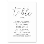 Eenvoudige kalligrafie Rustic Wedding Seding Chart Kaart (Voorkant)