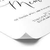 Eenvoudige kalligrafie Rustiek Gedenkteken Teken Poster (Hoek)