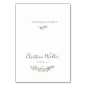 Eenvoudige kalligrafie rustiek groen Plaats Kaart (Voorkant)