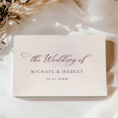 Eenvoudige kalligrafie rustieke bruiloft gastenboek