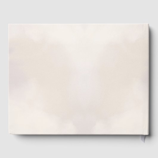 Eenvoudige kalligrafie rustieke bruiloft gastenboek (Achterkant)