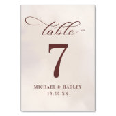 Eenvoudige kalligrafie rustieke bruiloft kaart (Achterkant)