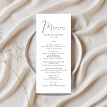 Eenvoudige kalligrafie rustieke bruiloft menu<br><div class="desc">Eenvoudige kalligrafie rustieke bruiloft menu</div>