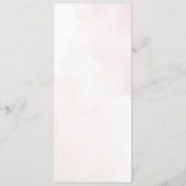 Eenvoudige kalligrafie rustieke bruiloft menu (Achterkant)