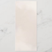 Eenvoudige kalligrafie rustieke bruiloft menu (Achterkant)