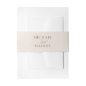 Eenvoudige kalligrafie rustieke bruiloft uitnodigingen wikkel (Voorkant Voorbeeld)