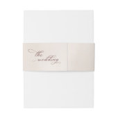 Eenvoudige kalligrafie rustieke bruiloft uitnodigingen wikkel (Achterkant Voorbeeld)