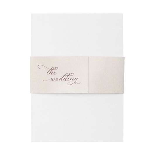 Eenvoudige kalligrafie rustieke bruiloft uitnodigingen wikkel (Achterkant Voorbeeld)