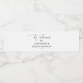 Eenvoudige kalligrafie Rustieke Bruiloftsborrel Waterfles Etiket (Enkel label)