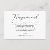 Eenvoudige kalligrafie Rustieke huwelijksreiswens Informatiekaartje (Voorkant)