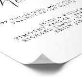 Eenvoudige kalligrafie Rustieke Trouw Herdenkingsb Poster (Hoek)