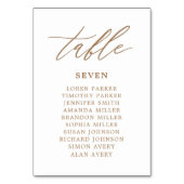 Eenvoudige kalligrafie Rustieke trouwstoelindeling Kaart (Achterkant)