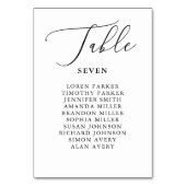 Eenvoudige kalligrafie Rustieke trouwzaal zitplaat Kaart (Achterkant)