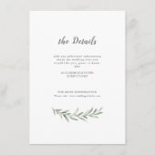 Eenvoudige kalligrafie rustige bruine bruiloft informatiekaartje (Voorkant)