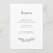 Eenvoudige kalligrafie rustige bruine bruiloft informatiekaartje (Voorkant)