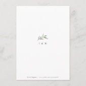 Eenvoudige kalligrafie rustige bruine bruiloft informatiekaartje (Achterkant)