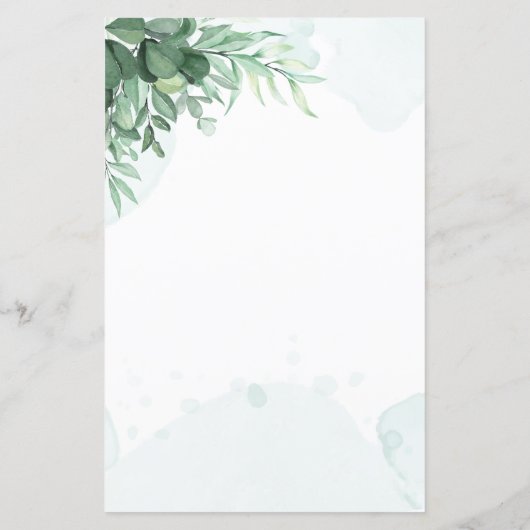 Eenvoudige kalligrafie rustige groen (Achterkant)