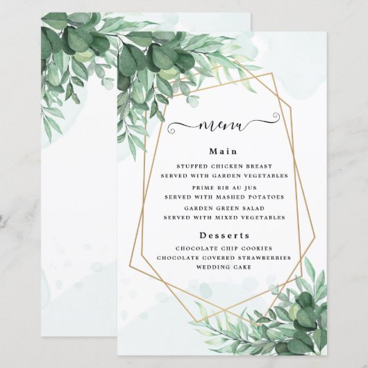 Eenvoudige kalligrafie rustige groen (Voorkant / Achterkant)