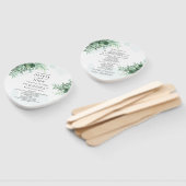 Eenvoudige kalligrafie rustige groen handwaaier (Niet-gemonteerd)