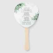 Eenvoudige kalligrafie rustige groen handwaaier (Achterkant)