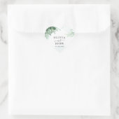 Eenvoudige kalligrafie rustige groen hart sticker (Tas)