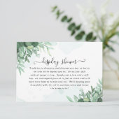 Eenvoudige kalligrafie rustige groen informatiekaartje (Staand voorkant)