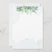 Eenvoudige kalligrafie rustige groen kaart (Achterkant)