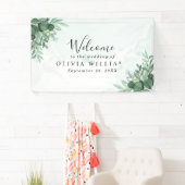 Eenvoudige kalligrafie rustige groen spandoek (Insitu)