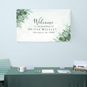 Eenvoudige kalligrafie rustige groen spandoek (Beurs)