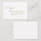 Eenvoudige kalligrafie Sage Vrijgezellenfeest Rece Informatiekaartje (Voorkant / Achterkant)