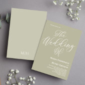 Eenvoudige kalligrafie Script Elegant Sage Green Kaart