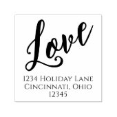 Eenvoudige kalligrafie Script Liefde Retouradres S Zelfinktende Stempel (Design)
